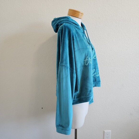 Disney Little Mermaid TROUBLES INTO BUBBLES Drop Shoulder Hooded Sweatshirt 1X - Picture 4 of 12